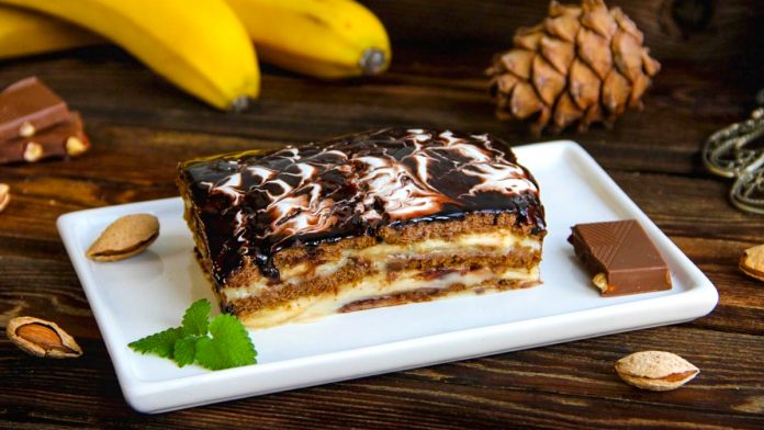 Щастя в шоколаді - банановий торт без випічки