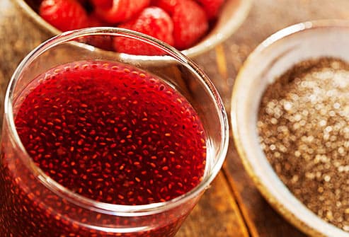 Raspberry chia juice