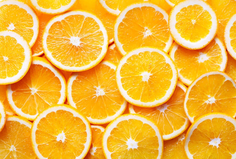 Half oranges.