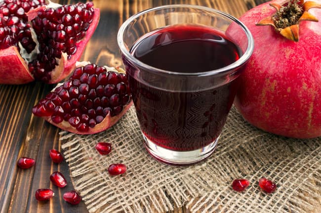 photo of pomegranate juice