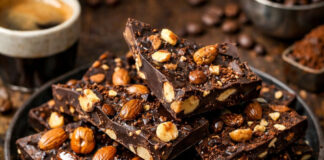 Рецепт: шоколадна «корка» з еспресо та підсмаженими горіхами